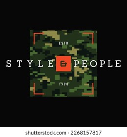 style and people, vector image typography illustration design graphic printing