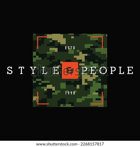 style and people, vector image typography illustration design graphic printing