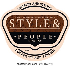 style and people,vector typography illustration design