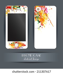 Style phone case. Print with abstract spray paint. 