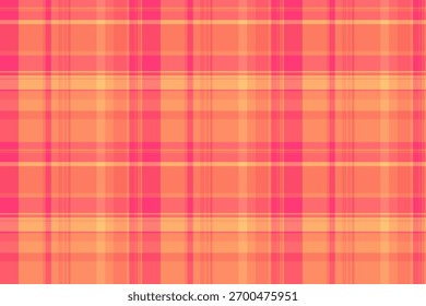 Style plaid pattern textile, cowboy seamless texture background. Brand fabric tartan check vector in red and orange colors palette.