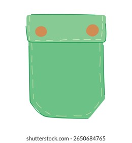 style pocket cartoon. convenience utility, holder pouch, case slim style pocket sign. isolated symbol vector illustration