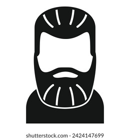 Style portrait beard icon simple vector. Facial haircut. Doodle adult