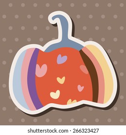 style pumpkin cartoon elements vector,eps
