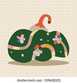 style pumpkin cartoon elements vector,eps
