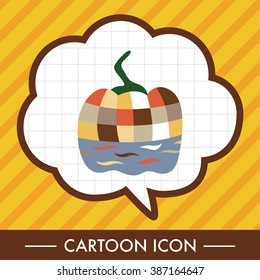 style pumpkin cartoon elements vector,eps