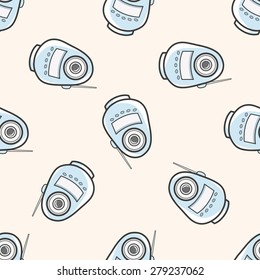 style radio , cartoon seamless pattern background