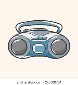 style radio theme elements vector,eps