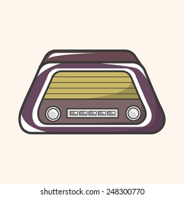 style radio theme elements vector,eps