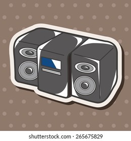 style radio theme elements vector,eps