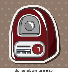 style radio theme elements vector,eps
