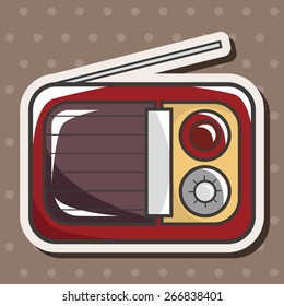 style radio theme elements vector,eps