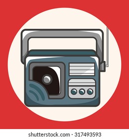 style radio theme elements vector,eps