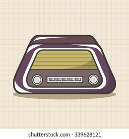 style radio theme elements vector,eps