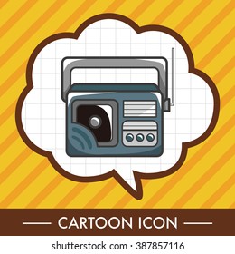 style radio theme elements vector,eps
