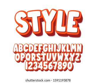 Style realistic 3d letters. Vector alphabet.
