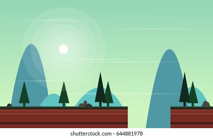 Style scenery for game background