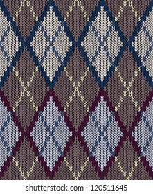 Style Seamless Brown Beige Yellow Red Blue Color Male Knitted Pattern