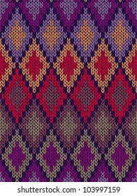 Style Seamless Color Knitted Ornament Pattern