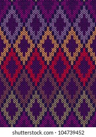 Style Seamless Color Knitted Ornament Pattern