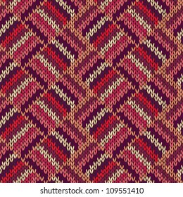 Style Seamless Color Knitted Ornament Pattern