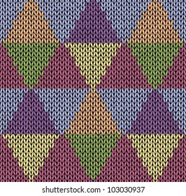 Style Seamless Color Knitted Pattern