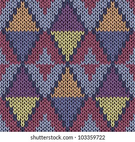 Style Seamless Color Knitted Pattern