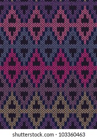 Style Seamless Color Knitted Pattern