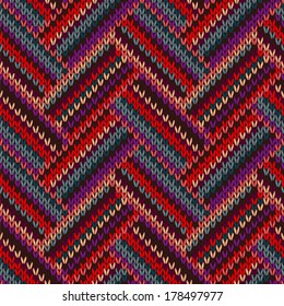 Style Seamless Color Knitted Pattern