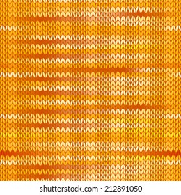 Style Seamless Knitted Melange Pattern. Red Orange Yellow Color Vector Illustration