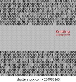 Style Seamless Knitted Melange Pattern. Colorful Vector Illustration