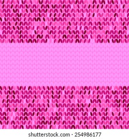 Style Seamless Knitted Melange Pattern. Colorful Vector Illustration