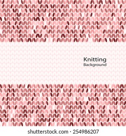 Style Seamless Knitted Melange Pattern. Colorful Vector Illustration