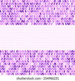 Style Seamless Knitted Melange Pattern. Colorful Vector Illustration