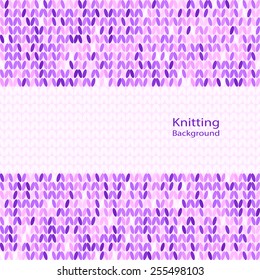 Style Seamless Knitted Melange Pattern. Colorful Vector Illustration