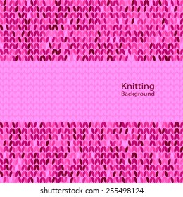 Style Seamless Knitted Melange Pattern. Colorful Vector Illustration