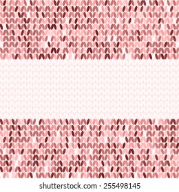 Style Seamless Knitted Melange Pattern. Colorful Vector Illustration