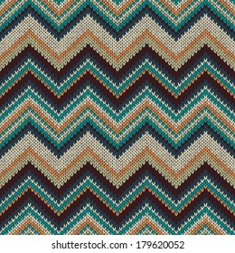 Style Seamless Knitted Pattern. Fashion Color Swatch 