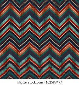 Style Seamless Knitted Pattern. Fashion Color Swatch 