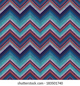 Style Seamless Knitted Pattern. Fashion Color Swatch 