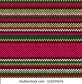 Style Seamless Knitted Pattern. Red Pink Green White Color Illustration from my large Collection of Samples of knitted Fabrics