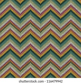 Style Seamless Knitted Pattern. White Green Yellow Orange Color Illustration from my large Collection of Samples of knitted Fabrics