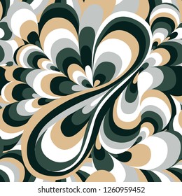 style seamless liquid pattern, colorful vector of waves, positive background with curves