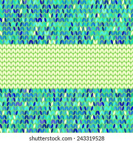 Style Seamless Multicolor Knitted Pattern. Geometric background. Vector illustration.
