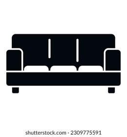 Style sofa icon simple vector. Room furniture. Vacation modern