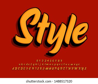 Style sticker display font effect