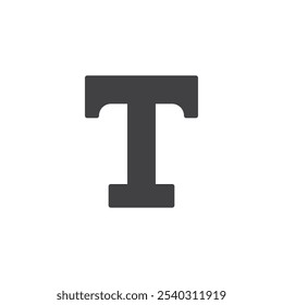 El estilo de texto en el icono de Vector de diseño. cartel plano lleno para el concepto móvil y el Diseño web. Icono de glifo de tipografía. Símbolo, ilustración del logotipo. Gráficos de Vector