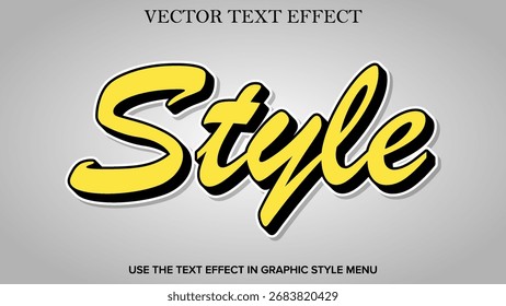 style text effect vector editable