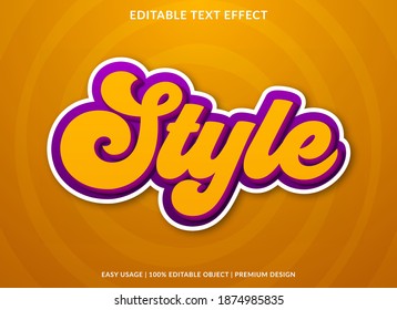 style text effect with vintage style use for business brand and logo 