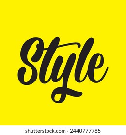 style  text on yellow background.